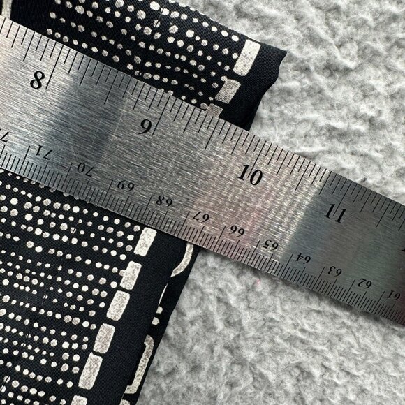 Alfred Dunner Womens Top 16 Petite Black Striped Short Sleeve Button Front Shirt - Picture 8 of 8